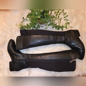 Michael Kors Black Leather Boots Size 6